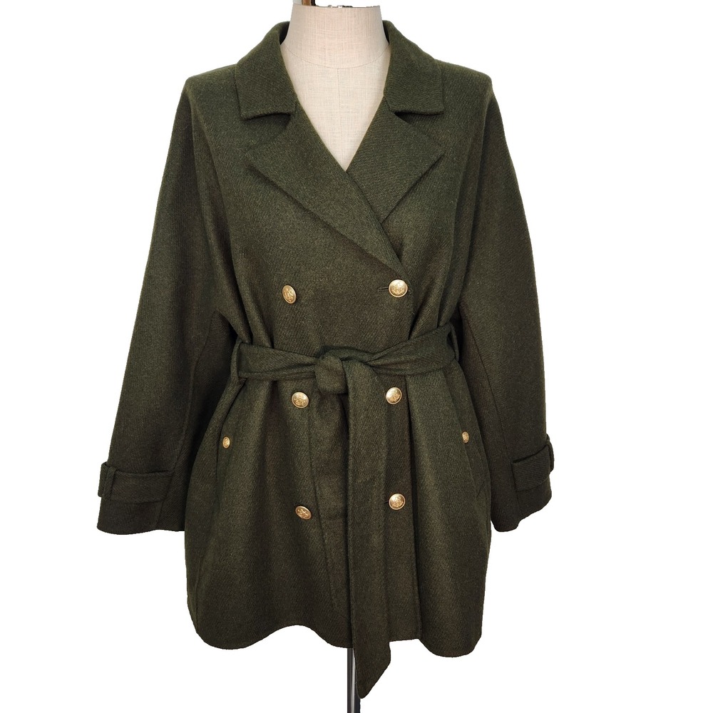 J. Crew Factory Olive Trench Coat